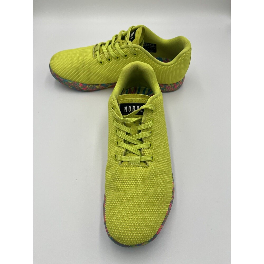 Nobull Unisex Men's 8.5 /Women's 10 Yellow Swirl Neon Glitch Trainer SuperFabric - Picture 5 of 16